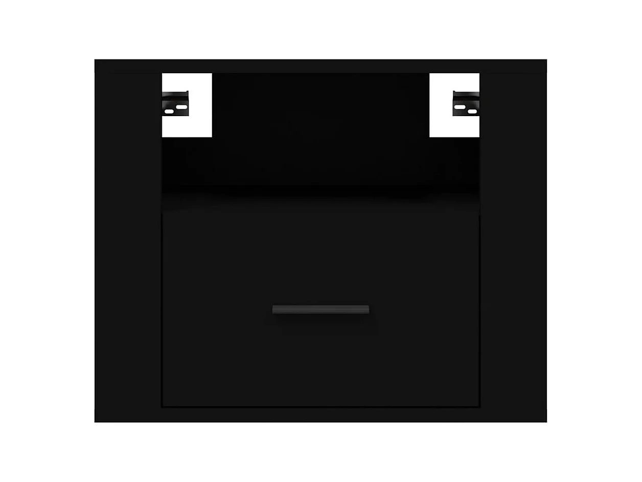 Zwart wandnachtkastje 50x36x40 cm