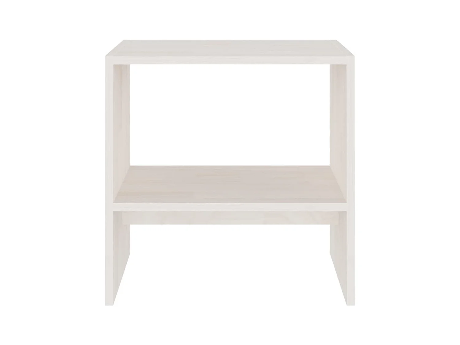 Table de chevet Blanc 40x30,5x40 cm Bois de pin massif