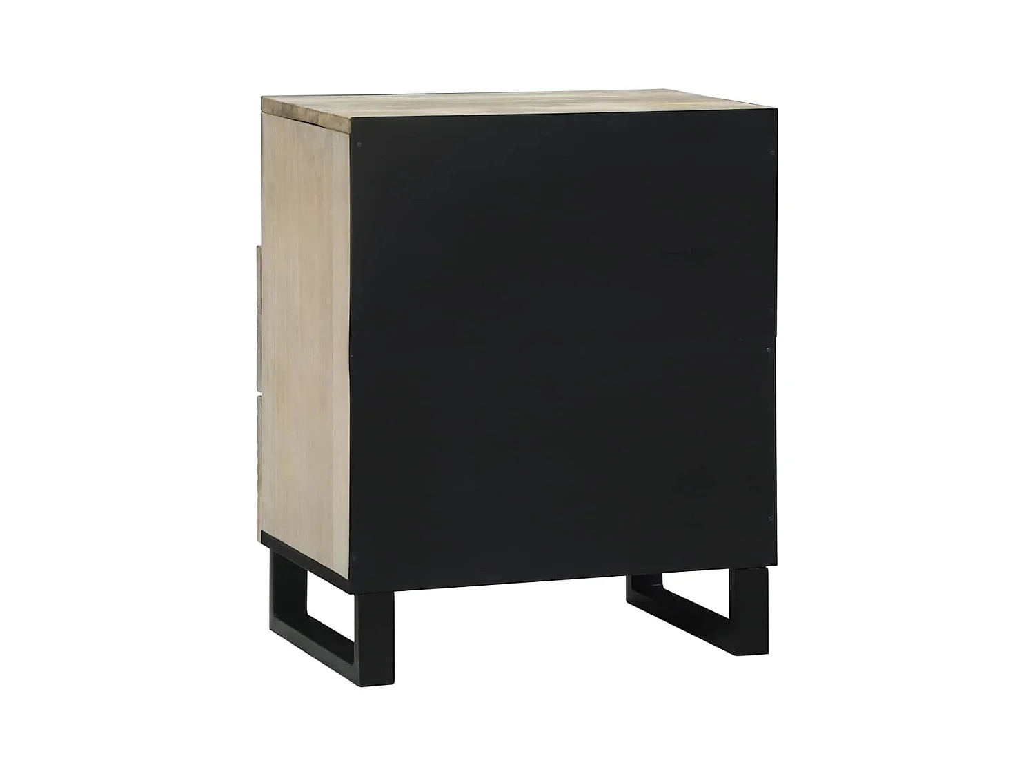 Tables de chevet avec tiroir Blanc et Noir 50 x 33 x 60 cm