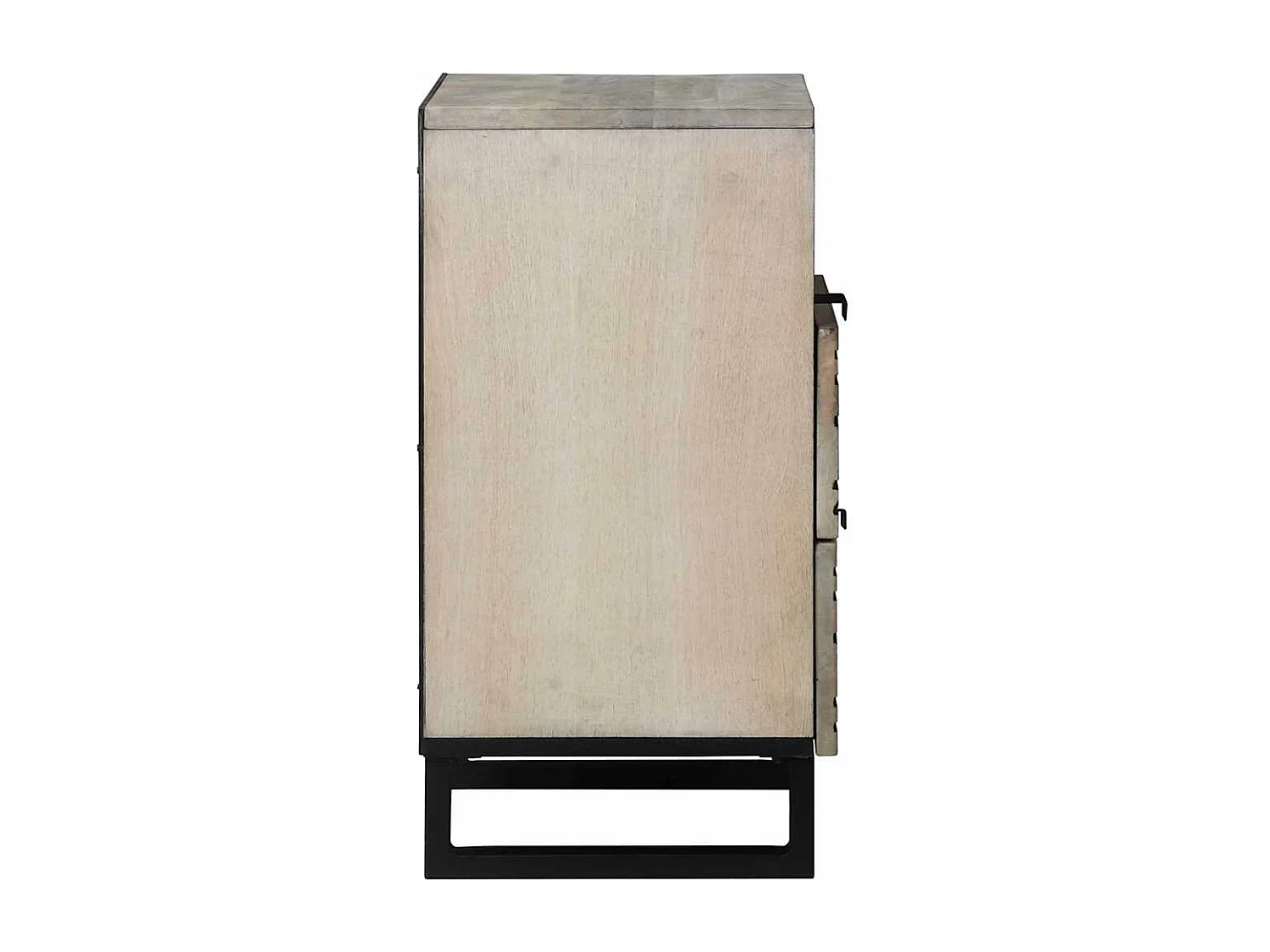 Tables de chevet avec tiroir Blanc et Noir 50 x 33 x 60 cm