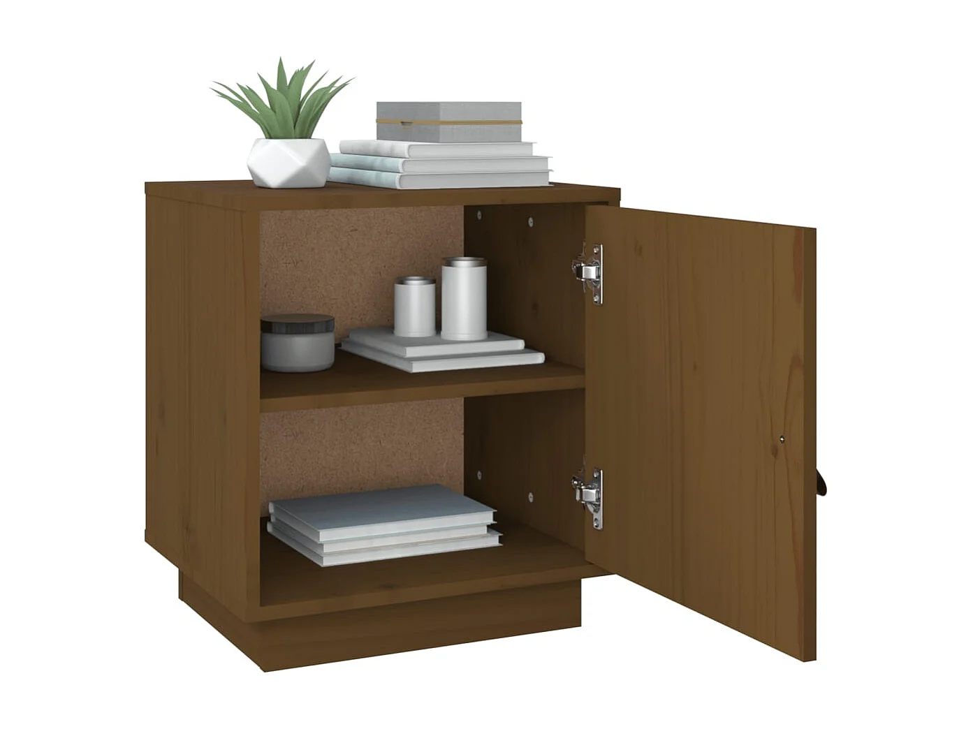 Tables de chevet 2pcs Marron miel 40x34x45cm Bois de pin massif