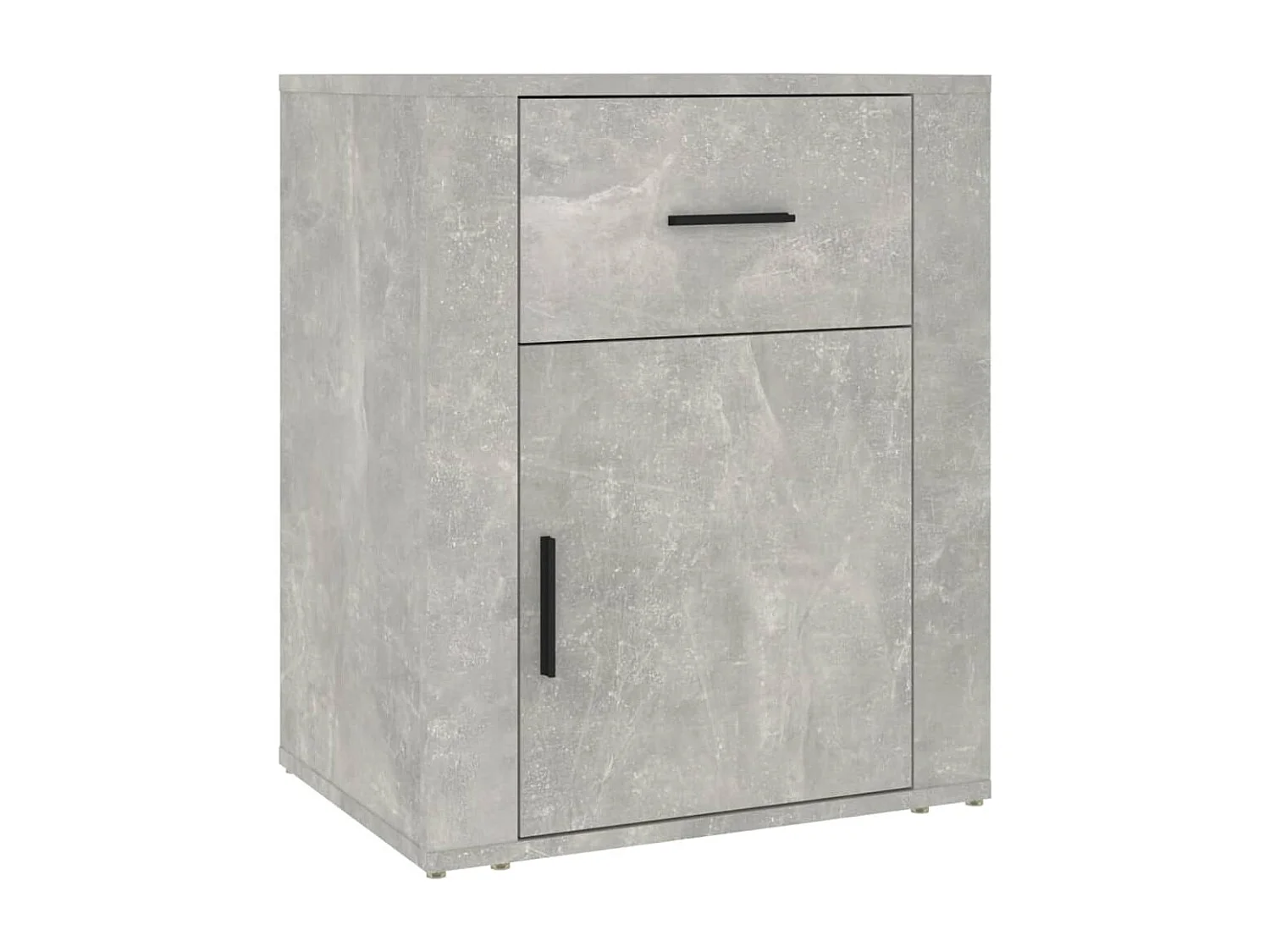 Mesita de noche Gris hormigón 50x36x60 cm Madera de ingeniería