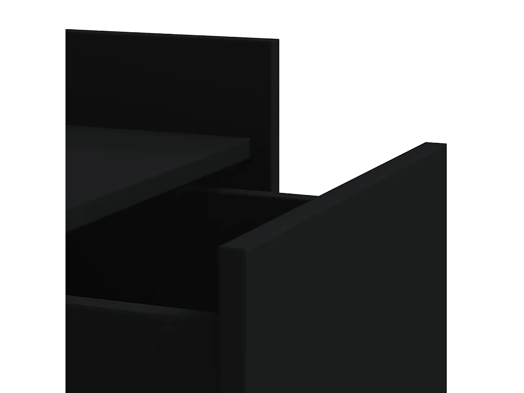 Table de chevet noir 45x50x65 cm bois d’ingénierie