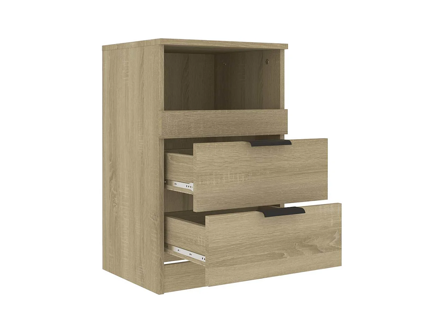 Set comodino 2 pezzi in rovere Sonoma, legno ingegnerizzato