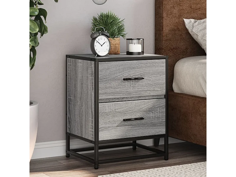 Comodini 2 pezzi grigio sonoma 40x31x50 cm in legno ingegnerizzato