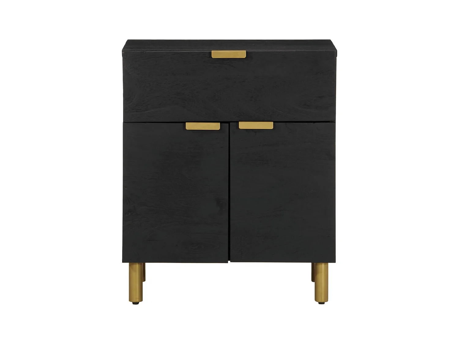 Table de chevet noir 50x33x60 cm bois d'ingénierie