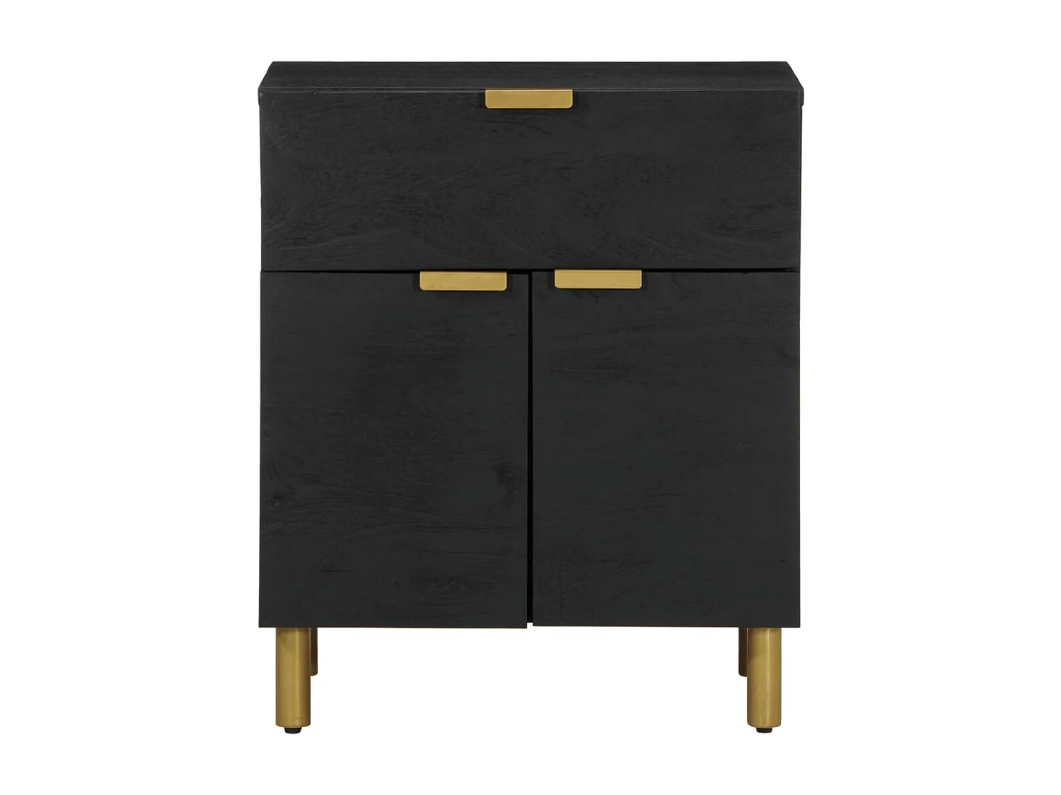 Table de chevet noir 50x33x60 cm bois d'ingénierie