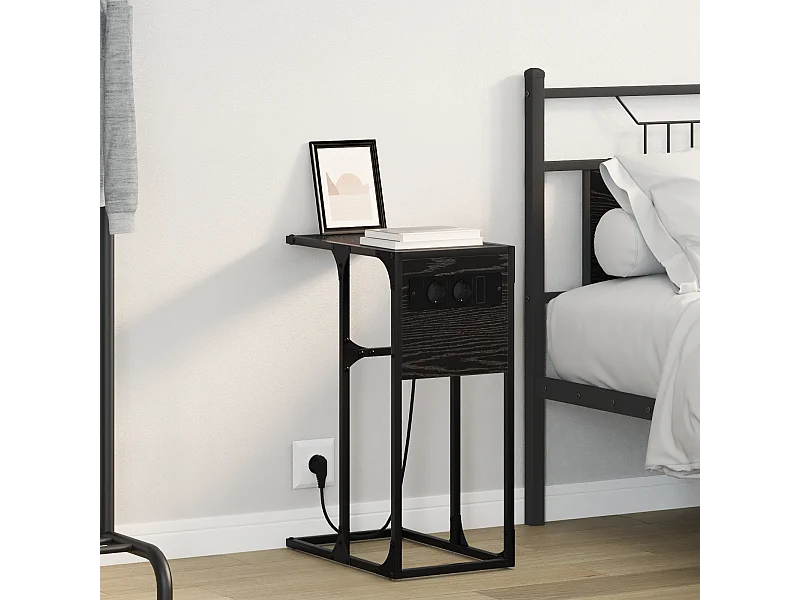 Table de chevet Chêne noir 41.5 x 26 x 60.5 cm