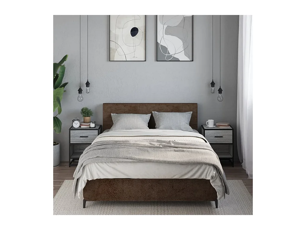 Comodini 2 pezzi grigio sonoma 40x31x50 cm in legno ingegnerizzato