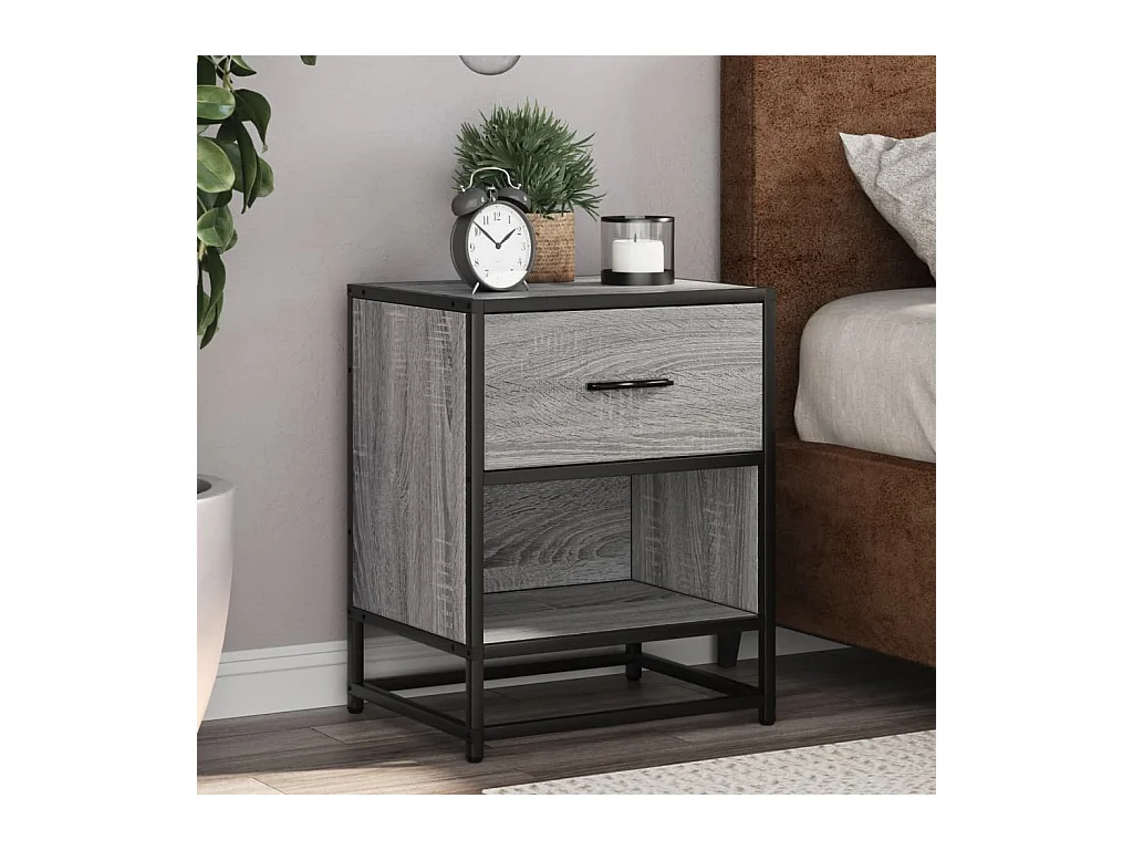 Nachtkastjes 2 stuks sonoma grijs 40x31x50 cm bewerkt hout