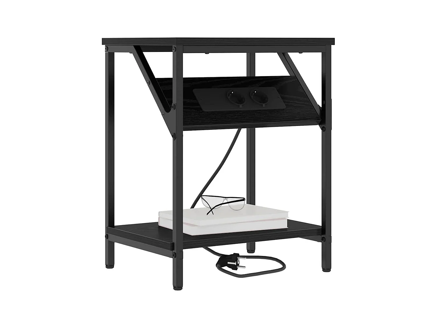 Armoires de chevet 2 pcs Chêne noir 38 x 30 x 48 cm