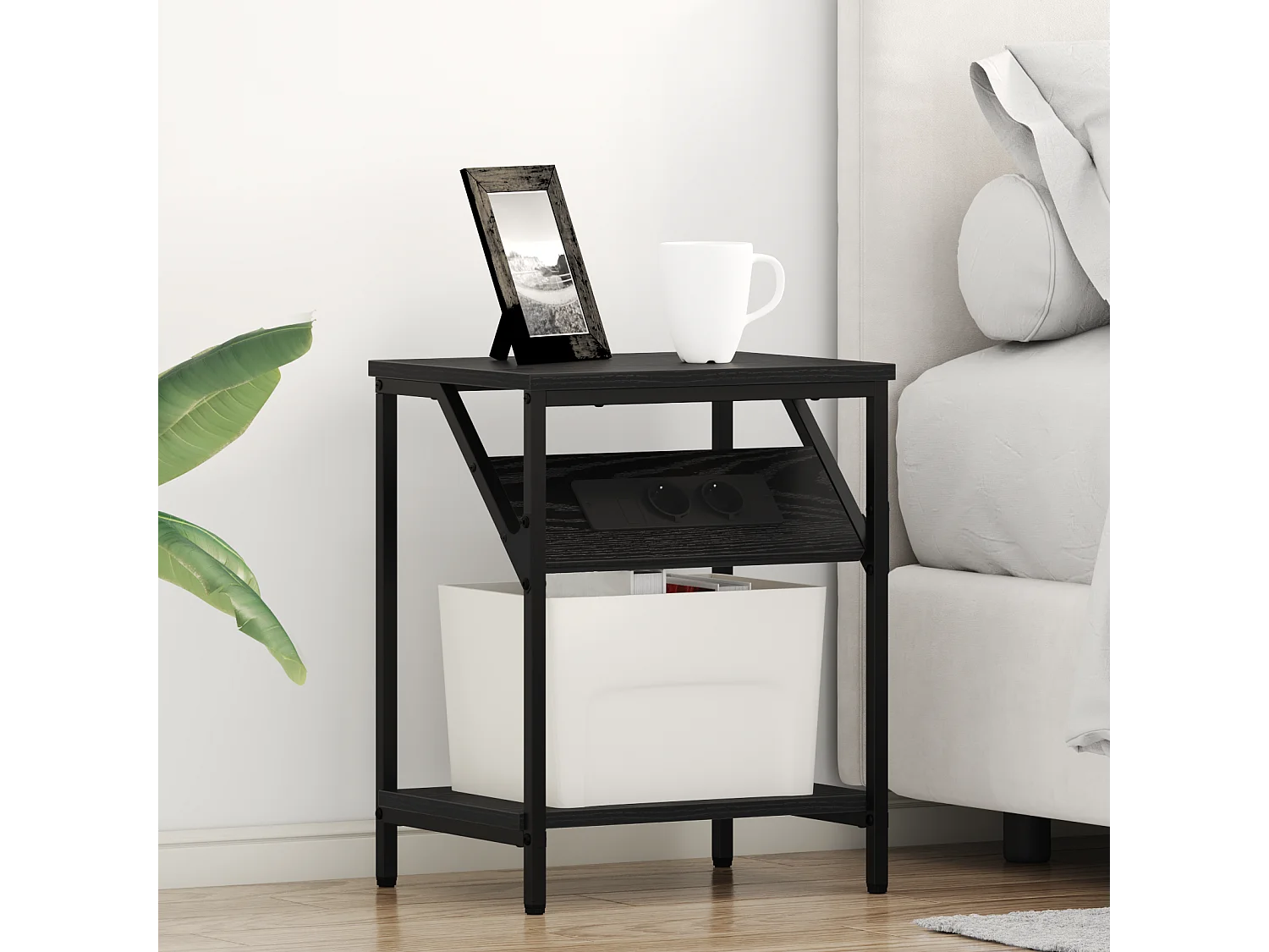 Armoires de chevet 2 pcs Chêne noir 38 x 30 x 48 cm