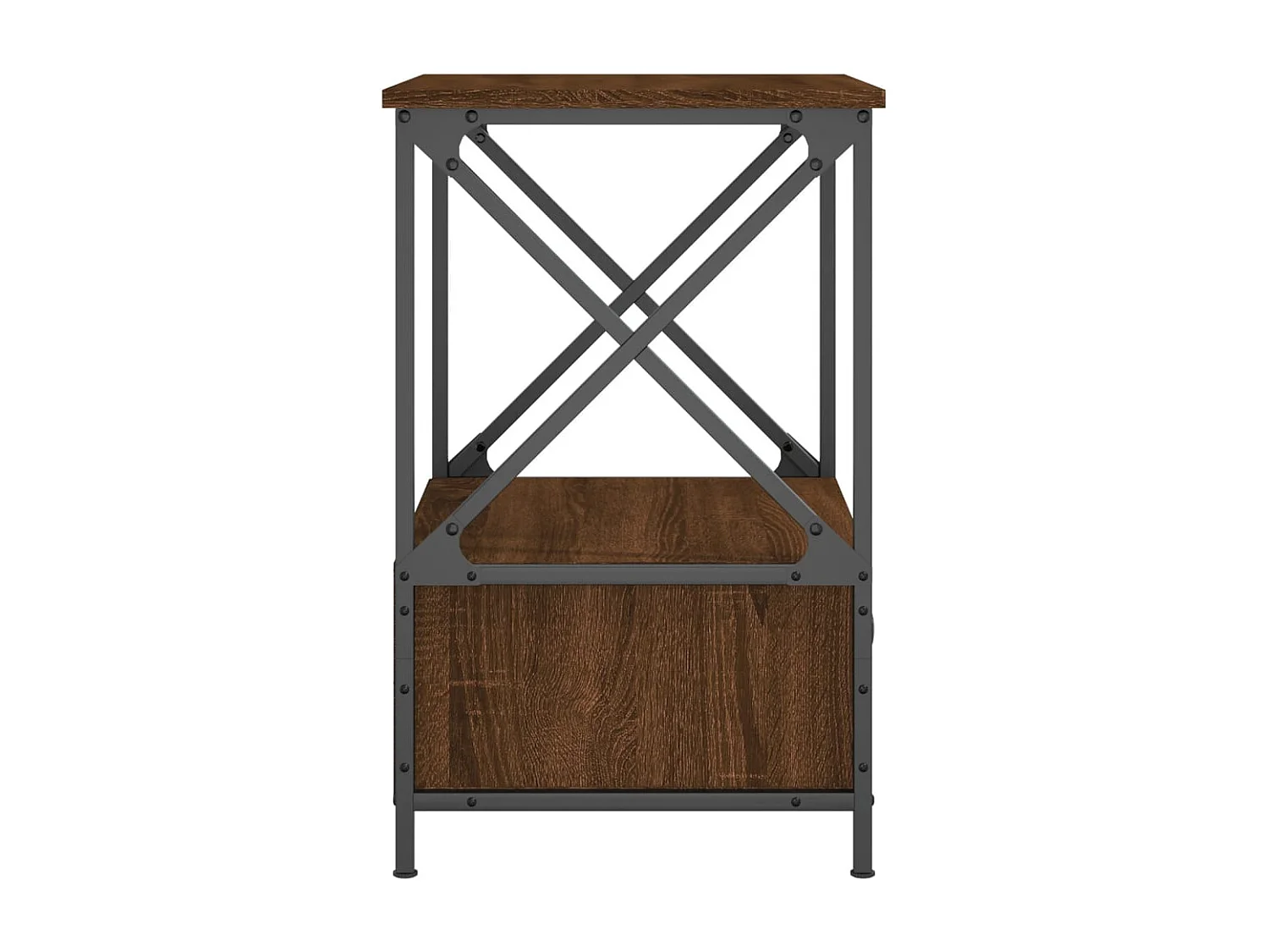 Nachtkastjes 2 stuks eikenbruin 50x41x65 cm bewerkt hout