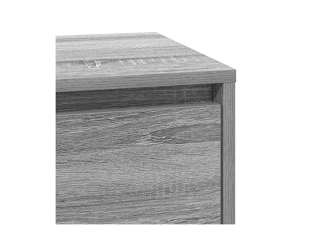 Nachtkastje met LED grijs Sonoma 39x34,5x65 cm in bewerkt hout