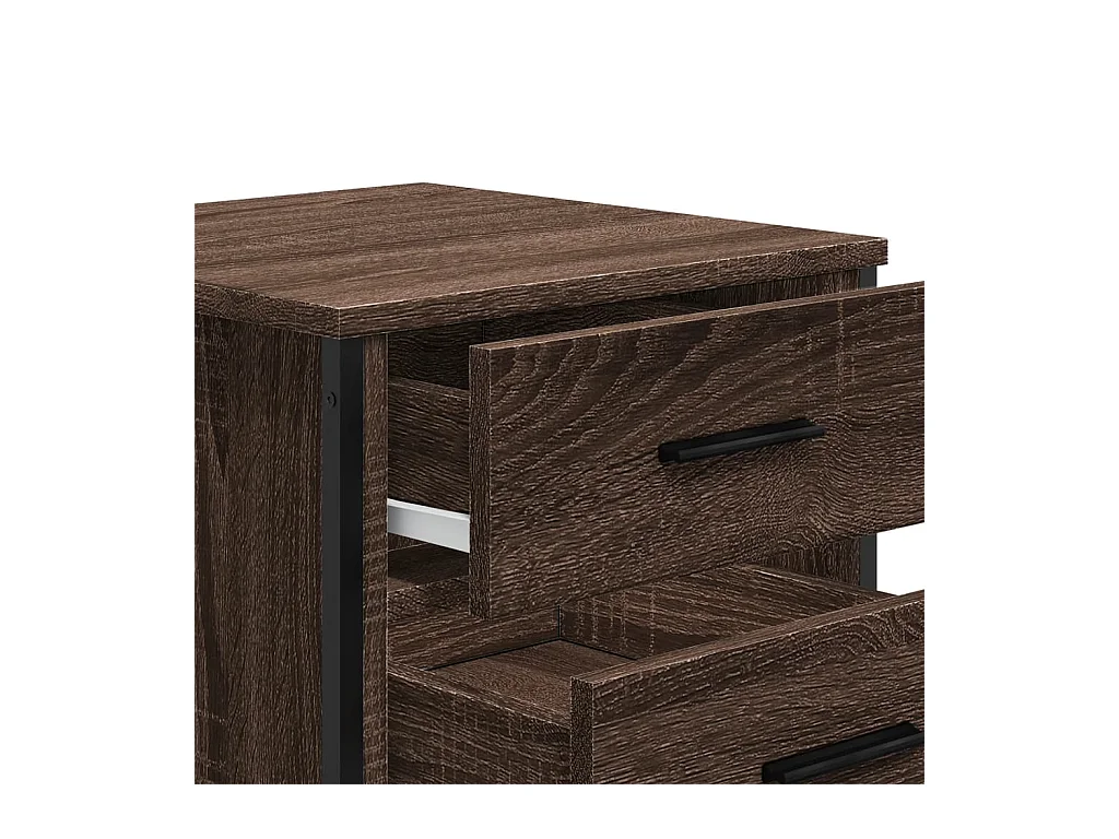 Table de chevet chêne marron 40x41x40 cm bois d’ingénierie