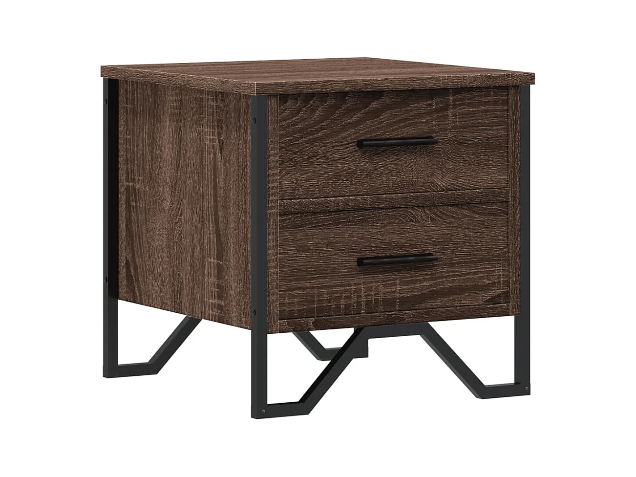 Table de chevet chêne marron 40x41x40 cm bois d’ingénierie