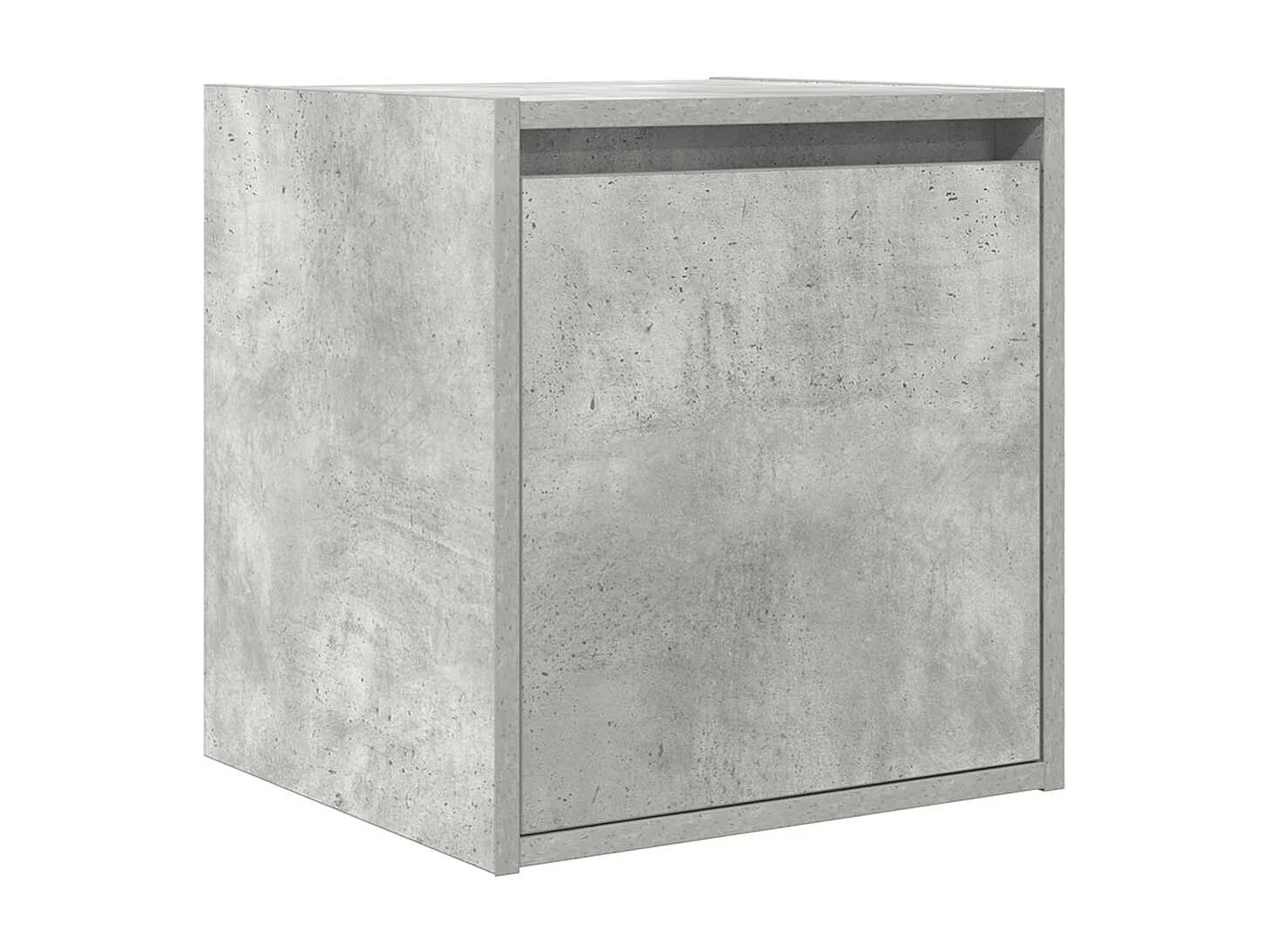 Table de chevet murale gris béton 38x34x40 cm