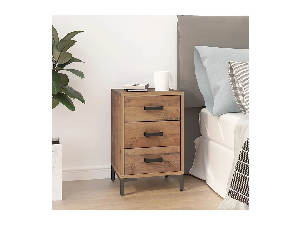 Table de chevet Marron 40x30x55 cm Bois de pin massif