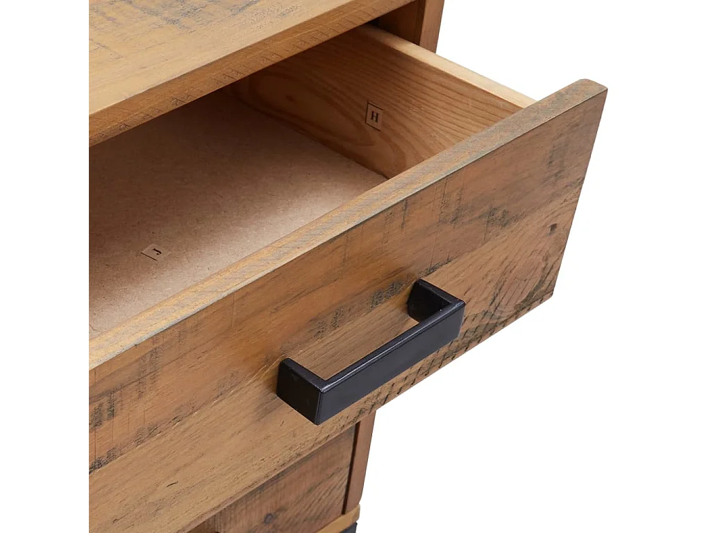 Comodino Marrone 40x30x55 cm Legno massello di pino