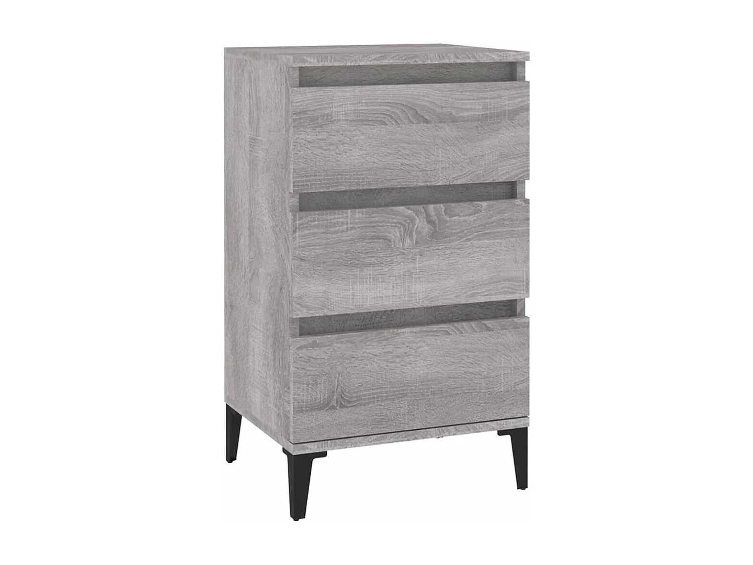 Comodino grigio Sonoma 40x35x70 cm in legno ingegnerizzato