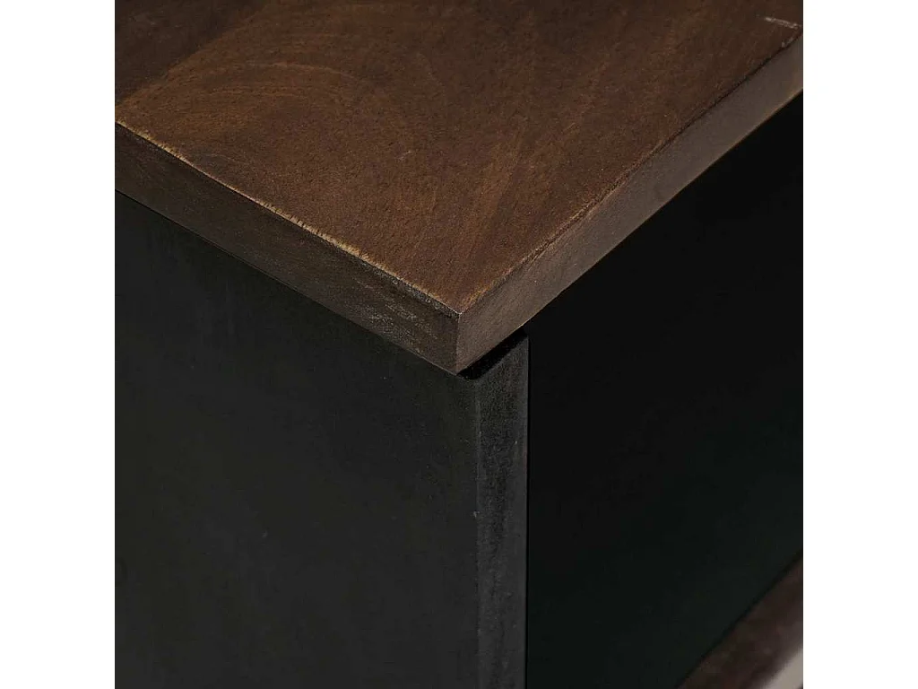 Comodino - 50 x 33 x 60 cm - Legno massello e legno ingegnerizzato