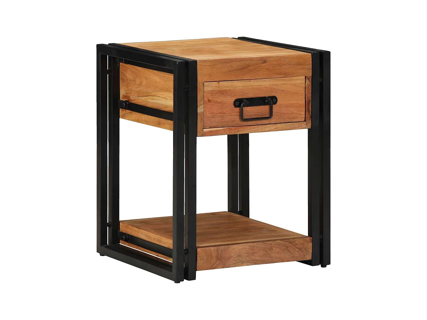 Table de Nuit 40x40x50 cm en Bois d'Acacia Massif