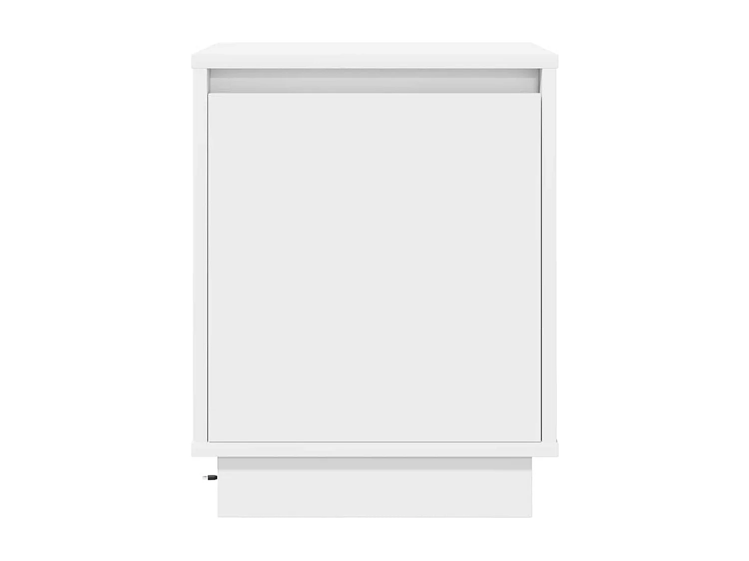 Table de chevet avec lumières LED Blanche 39x34,5x50 cm