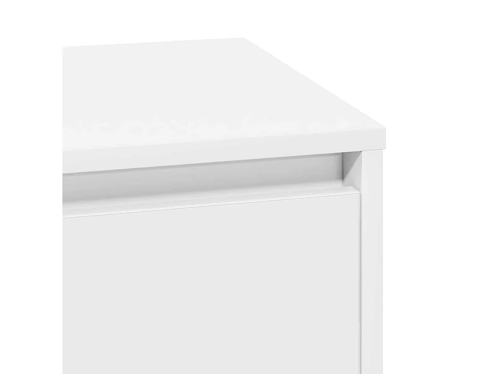 Comodino con luci LED Bianco 39x34,5x50 cm