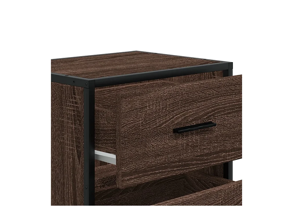 Tables de chevet 2 pcs chêne marron 40x31x50 cm bois ingénierie