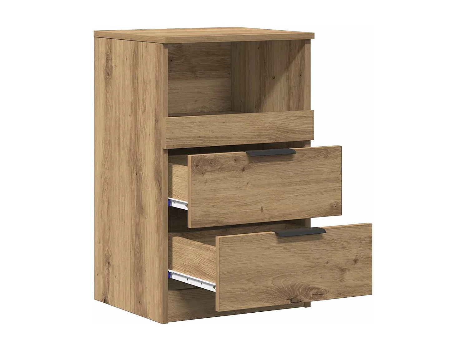 Tables de chevet 2 pcs chêne artisanal bois d'ingénierie