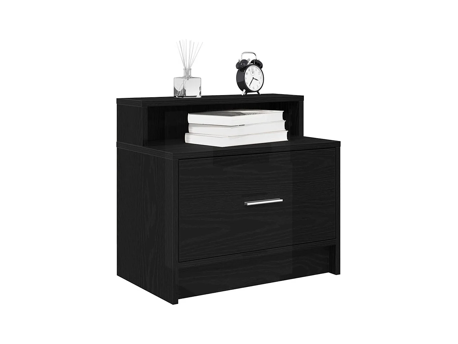 Tables de chevet avec tiroir 2 pcs chêne noir 51x31x47 cm