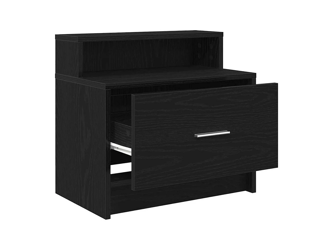 Tables de chevet avec tiroir 2 pcs chêne noir 51x31x47 cm