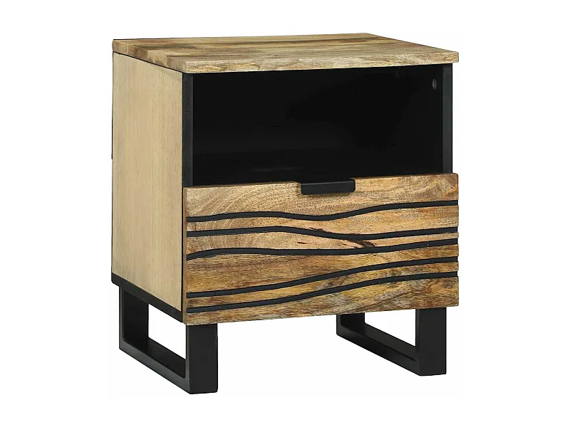 Nachttisch - 40 x 33 x 46 cm, massives Mangoholz