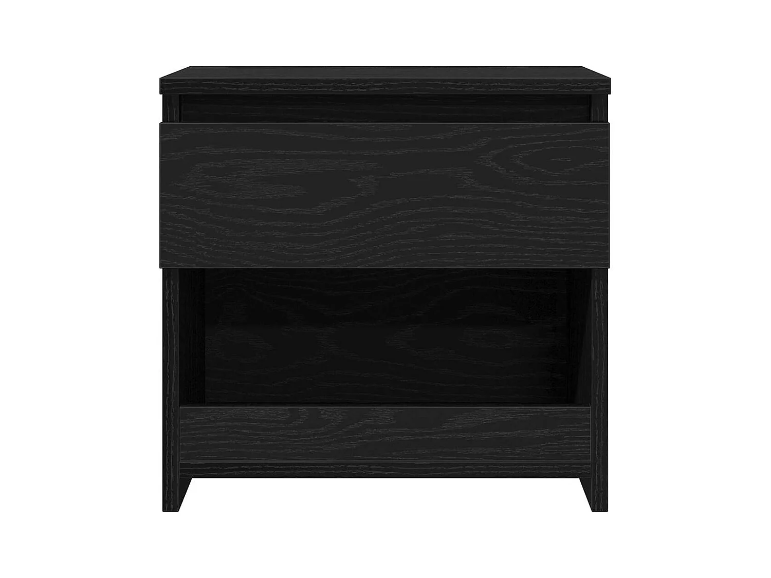 2 Meubles de Nuit Chêne Noir 40x30x39 cm en Bois d'Ingénierie