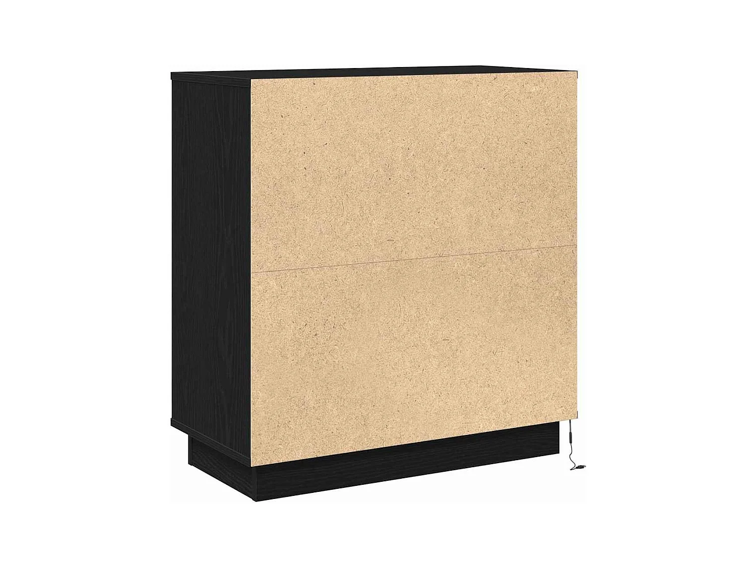 Table de chevet avec LED Chêne noir 71x34,5x75 cm Bois d'ingénierie