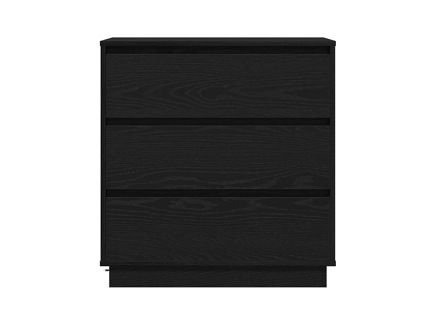 Table de chevet avec LED Chêne noir 71x34,5x75 cm Bois d'ingénierie