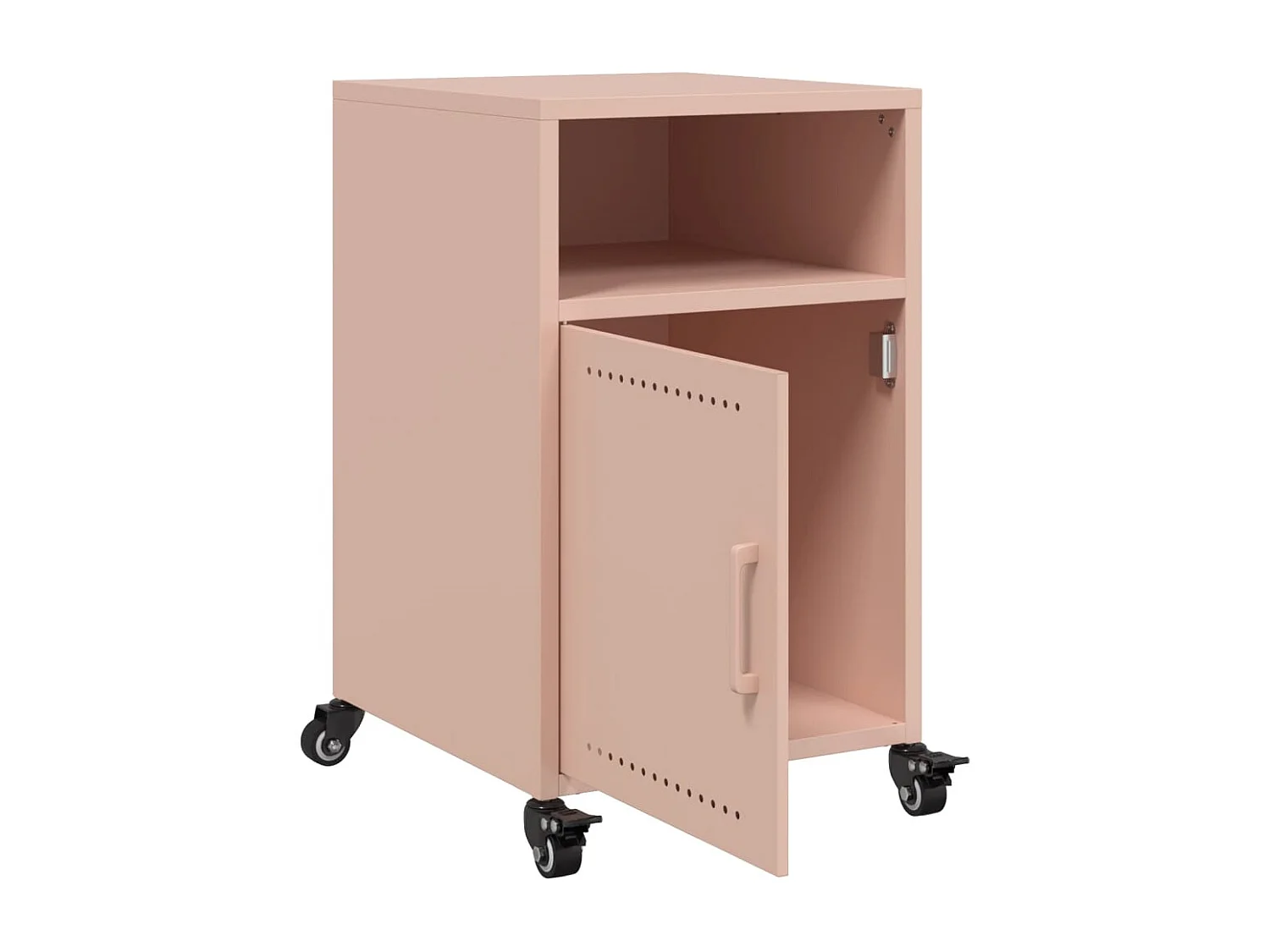 Tables de chevet 2 pcs rose 36x39x59 cm acier