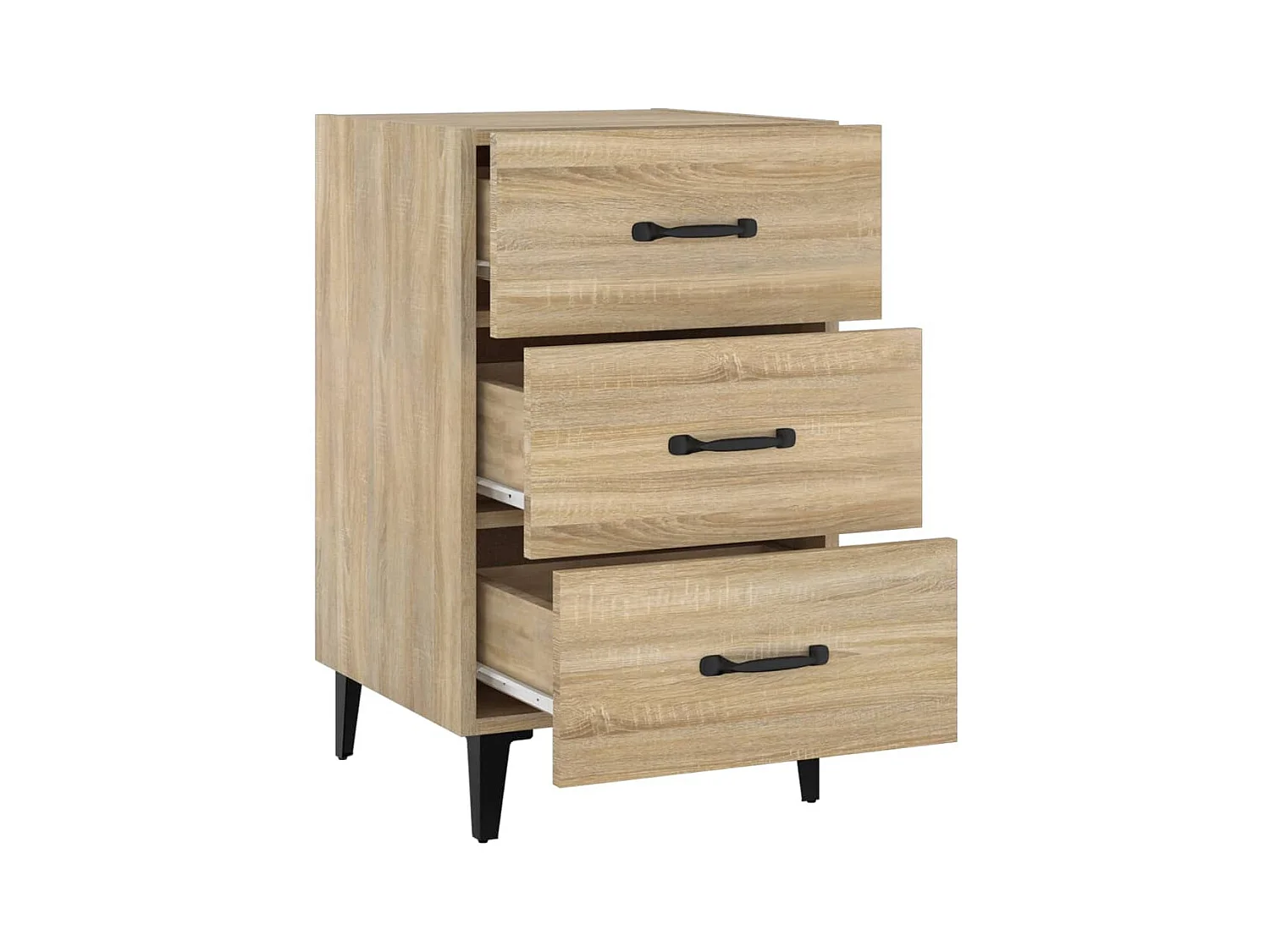 Table de chevet chêne sonoma 40x40x66 cm bois d'ingénierie