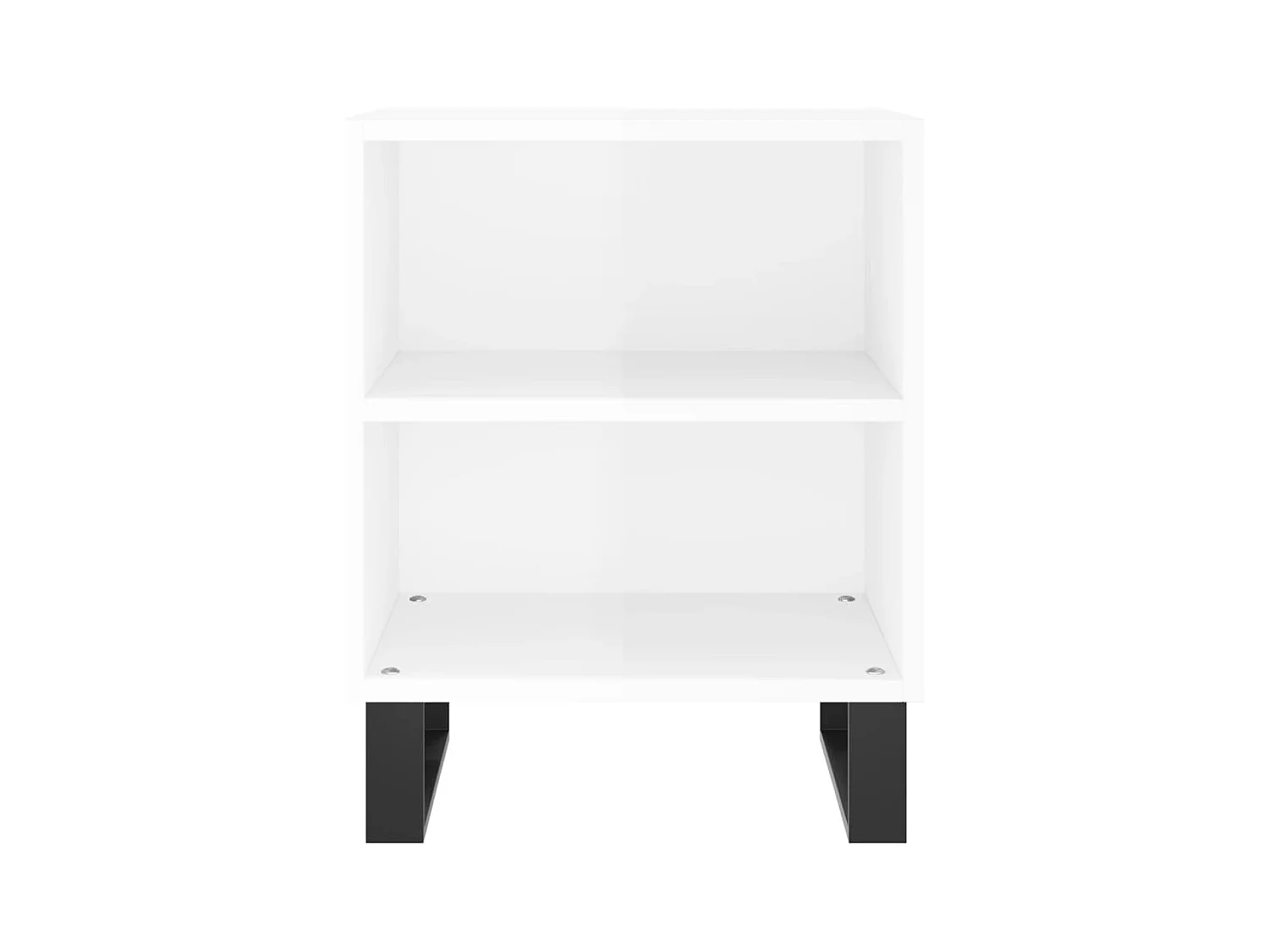 Tables de chevet 2pcs blanc brillant 40x30x50cm bois ingénierie