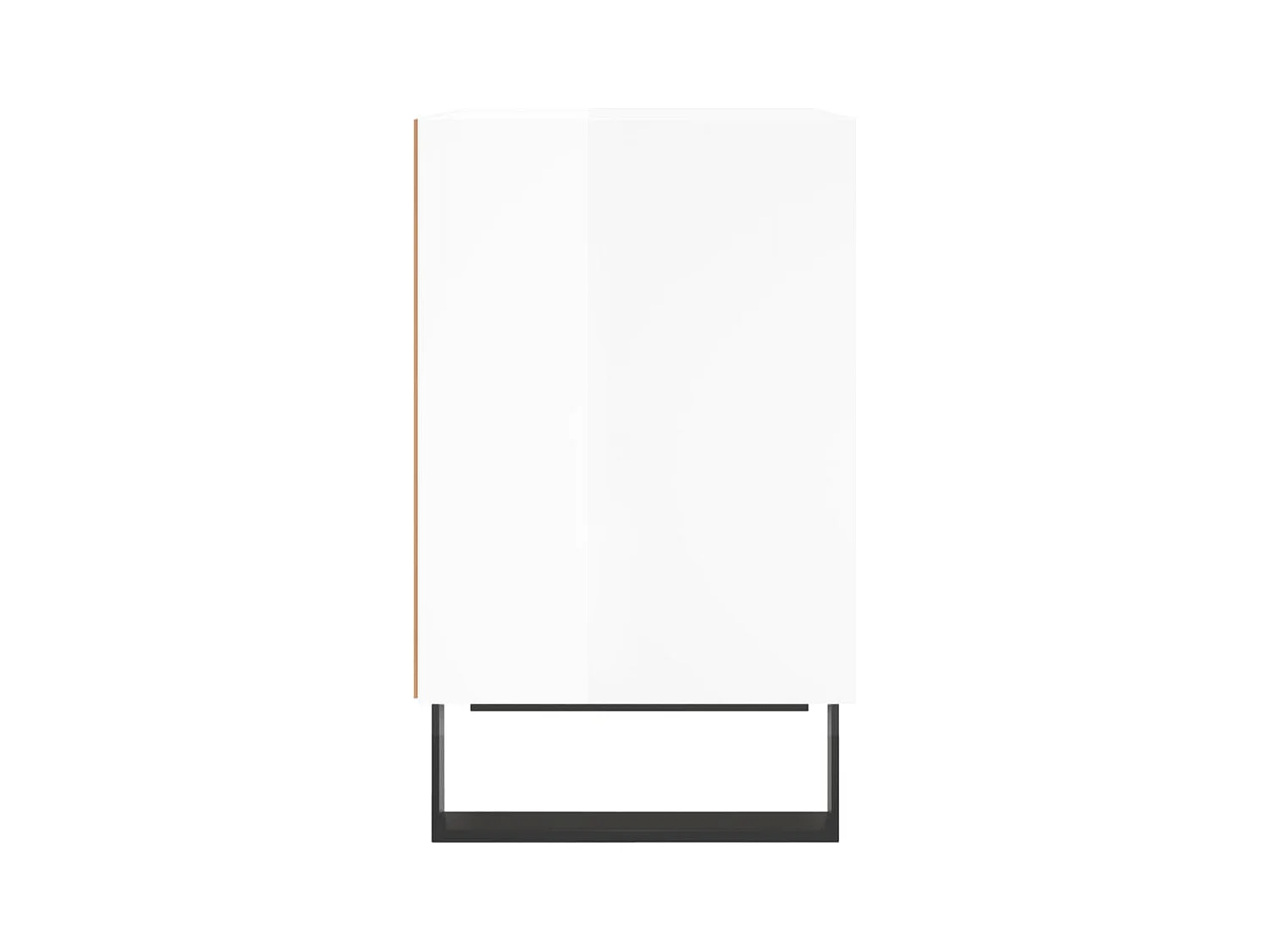 Tables de chevet 2pcs blanc brillant 40x30x50cm bois ingénierie