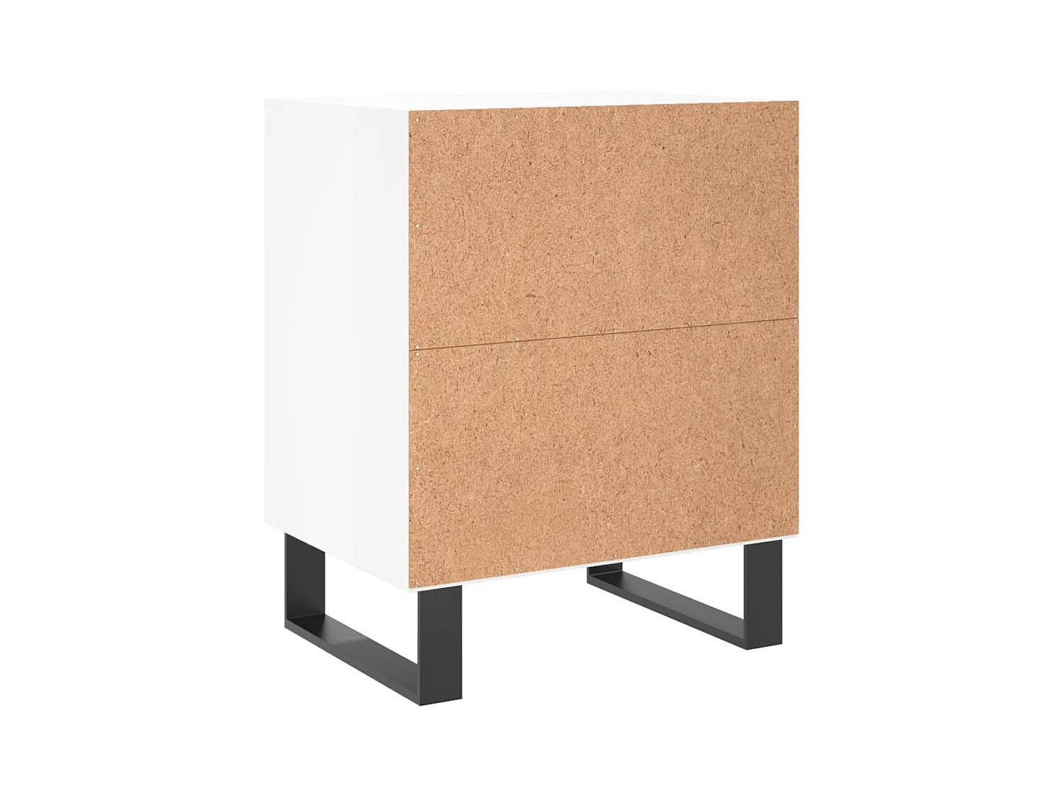 Tables de chevet 2pcs blanc brillant 40x30x50cm bois ingénierie