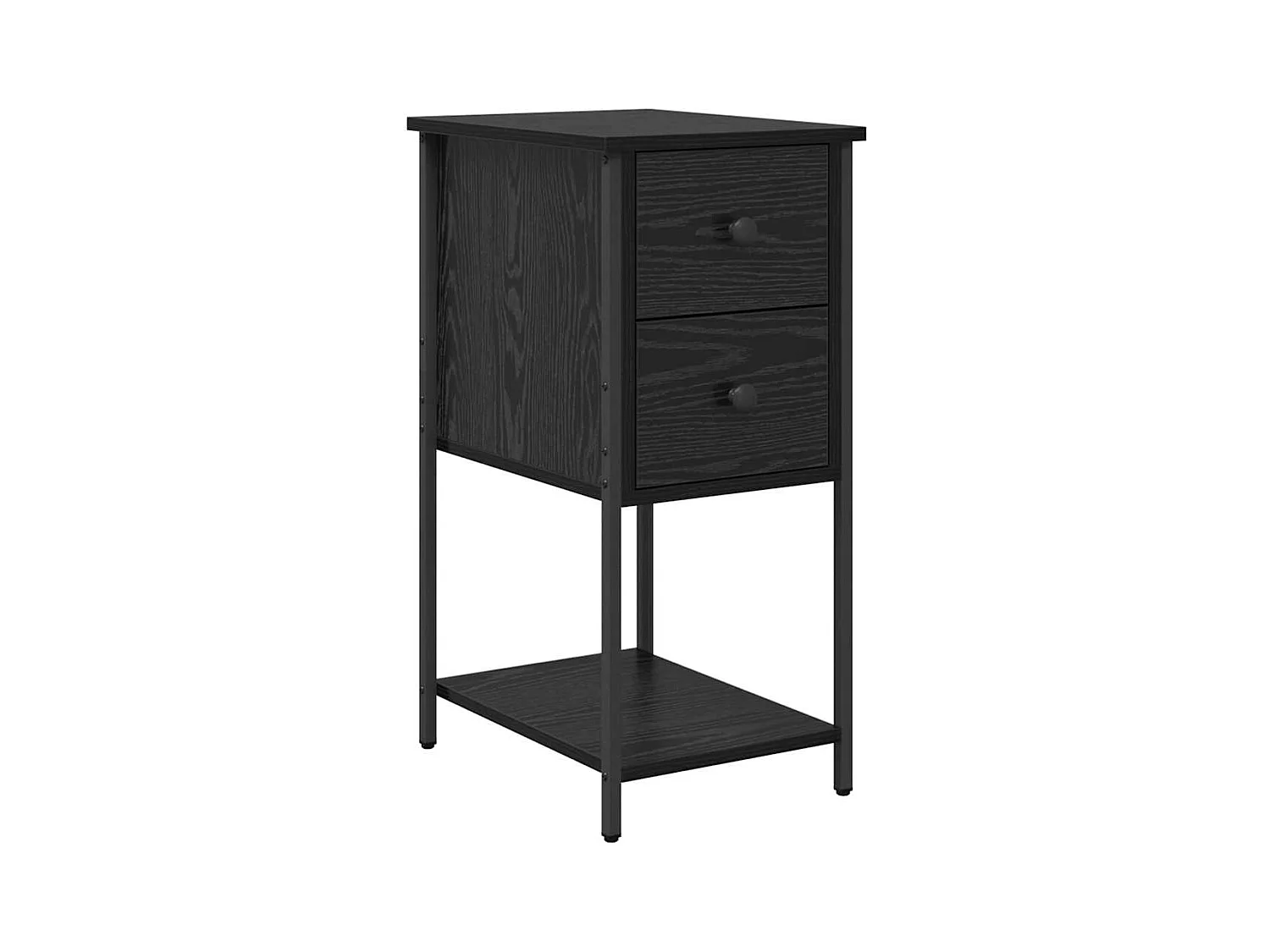 Cabinet de chevet avec tiroir 2 pcs Chêne noir 32 x 42 x 70 cm