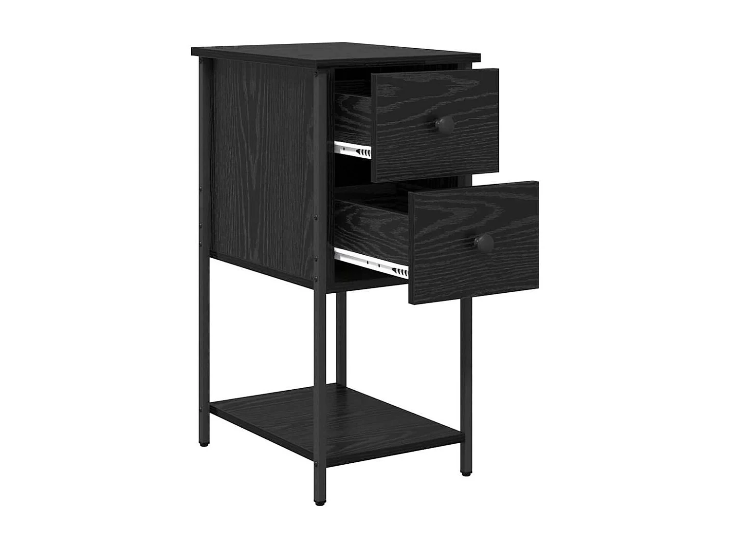 Cabinet de chevet avec tiroir 2 pcs Chêne noir 32 x 42 x 70 cm