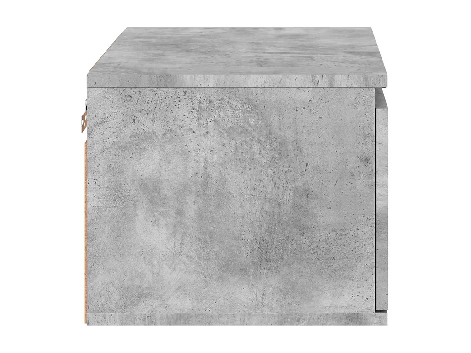 Comodini da parete con luci LED 2 pezzi grigio cemento