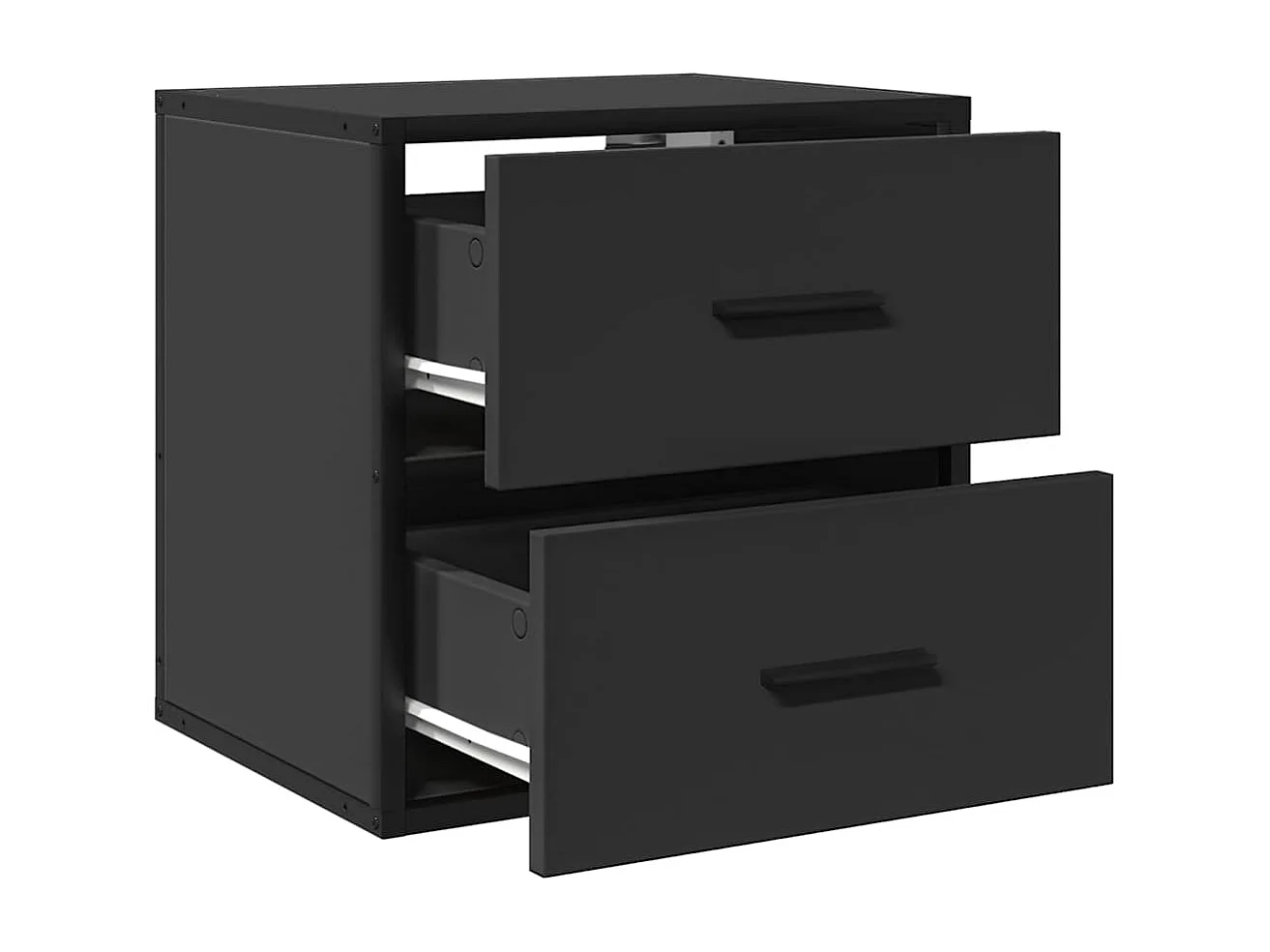 Tables de chevet murales 2 pcs noir 40x31x39,5 cm