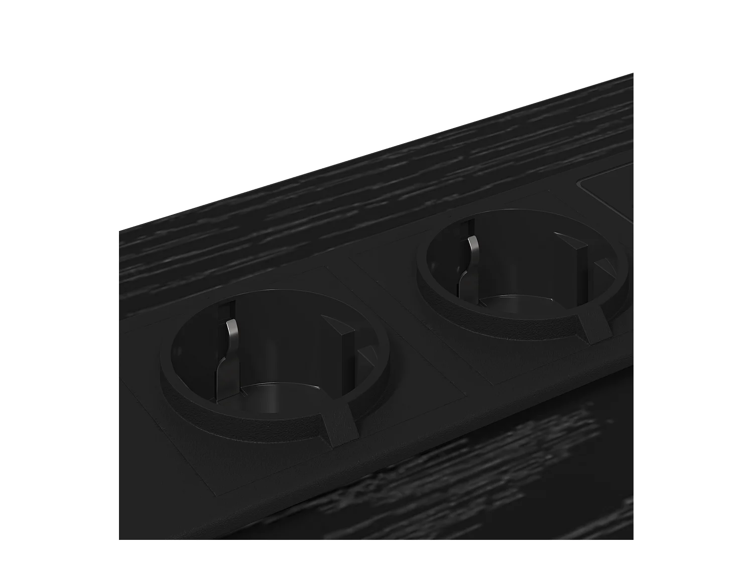 Table de nuit avec station de chargement 2 pcs Chêne noir