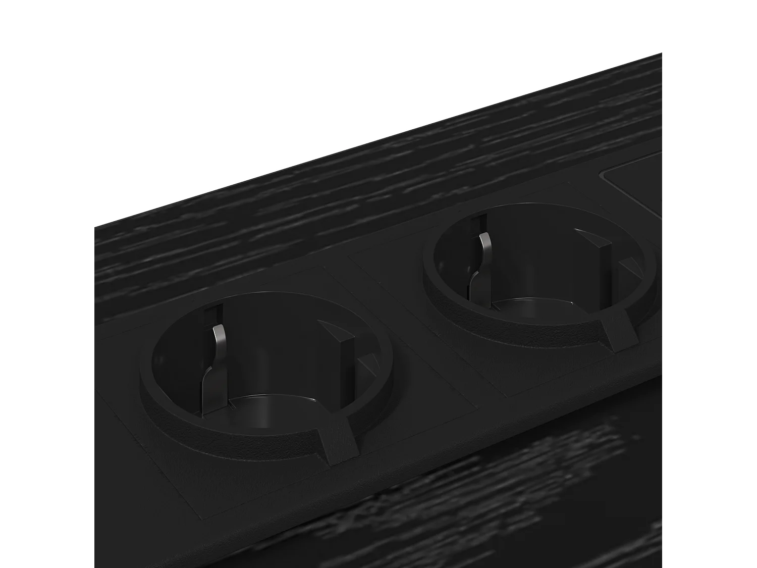 Table de nuit avec station de chargement 2 pcs Chêne noir