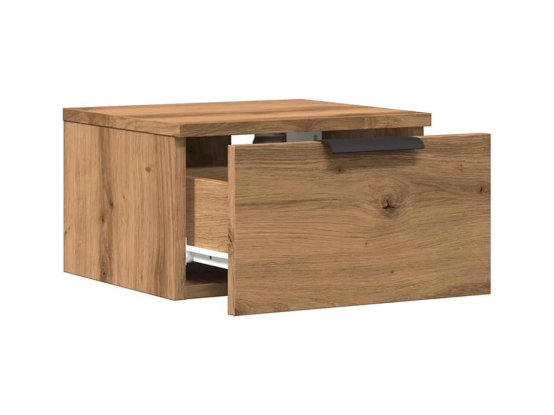 Tables de chevet murales 2 pcs chêne artisanal 34x30x20 cm