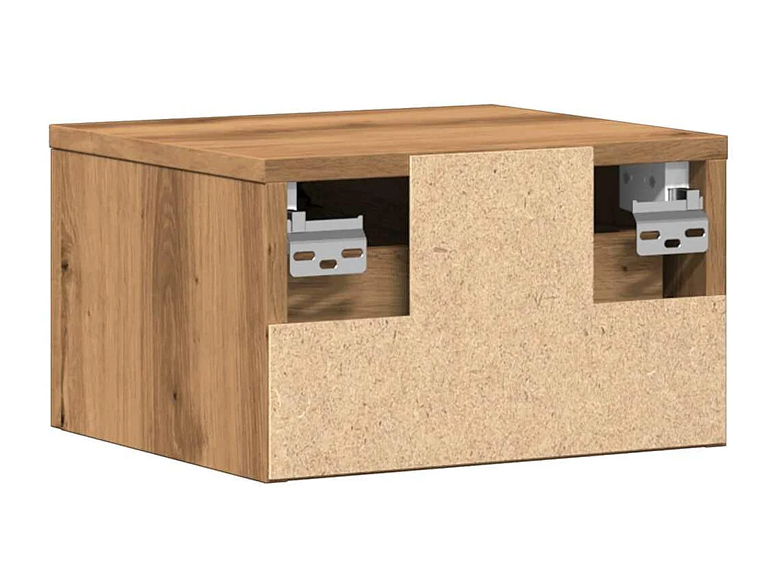 Tables de chevet murales 2 pcs chêne artisanal 34x30x20 cm