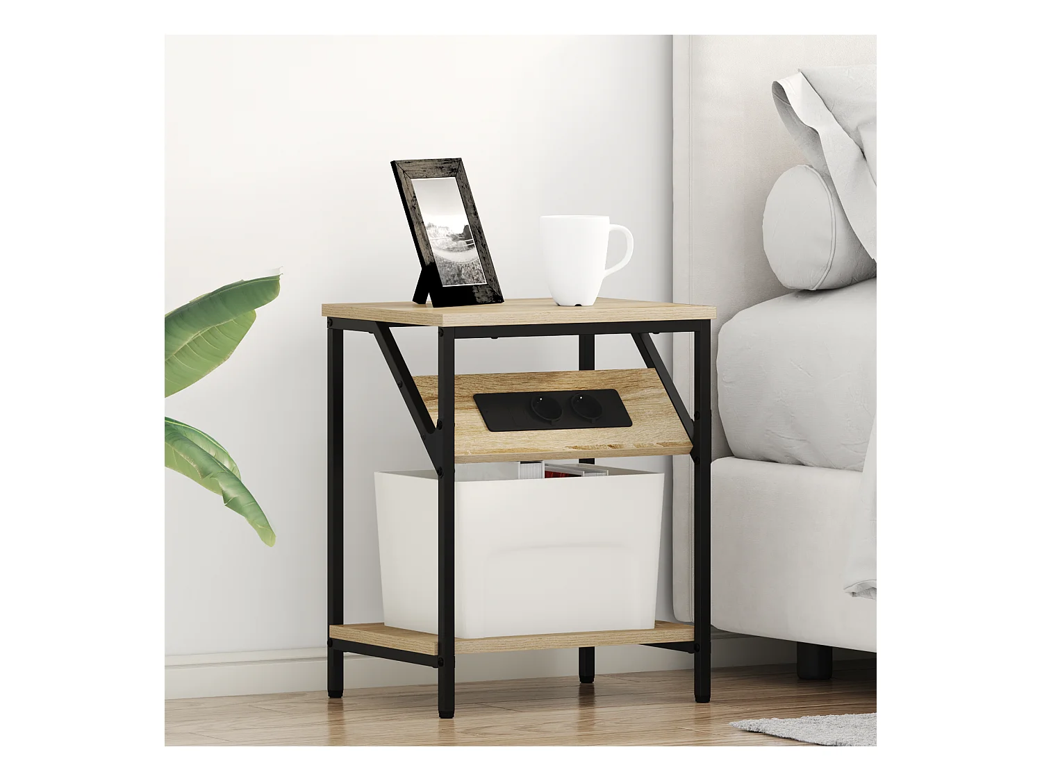 Armoires de chevet 2 pcs Chêne sonoma 38 x 30 x 48 cm